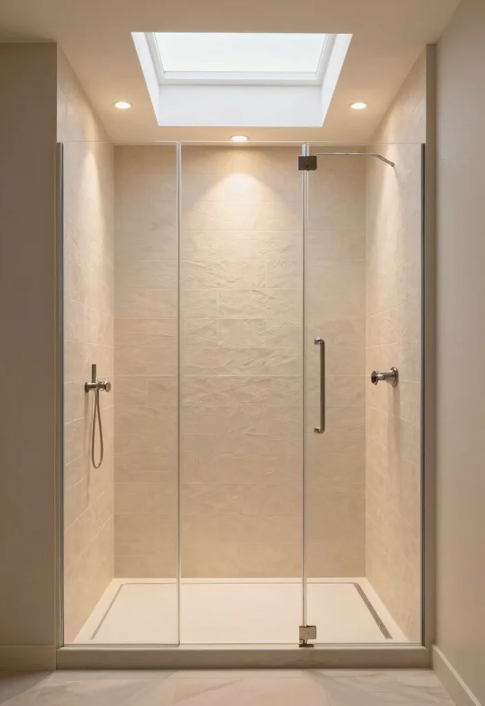 14 Walk In Tile Shower Ideas for a Sleek Open Bathroom 9 14 Walk In Tile Shower Ideas for a Sleek Open Bathroom 9. Layered Lighting 0
