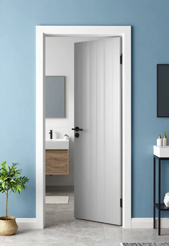 9 Small Bathroom Door Ideas That Improve Layout and Flow 5. Accordion Door Flexibility 0