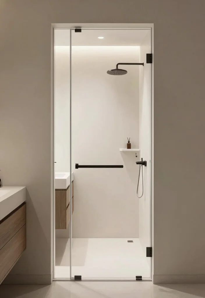 9 Small Bathroom Door Ideas That Improve Layout and Flow 7. Glass Door Sophistication 0