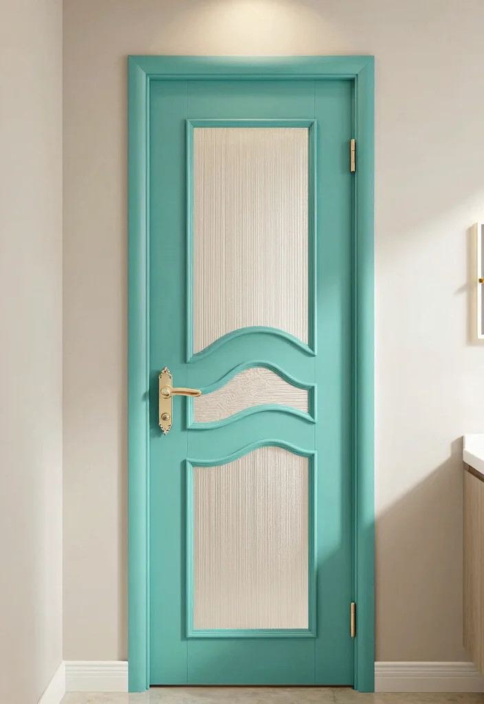 9 Small Bathroom Door Ideas That Improve Layout and Flow 9. Decorative Door Accents 0