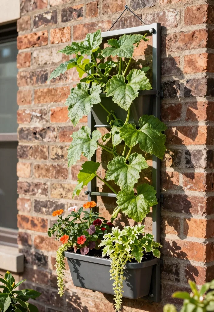 9 Zucchini Vertical Trellis Ideas for Healthy Space Saving Growth 3. Wall Mounted Planter Trellis 0