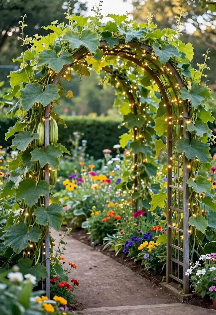 9 Zucchini Vertical Trellis Ideas for Healthy Space Saving Growth 4. Arched Trellis 0