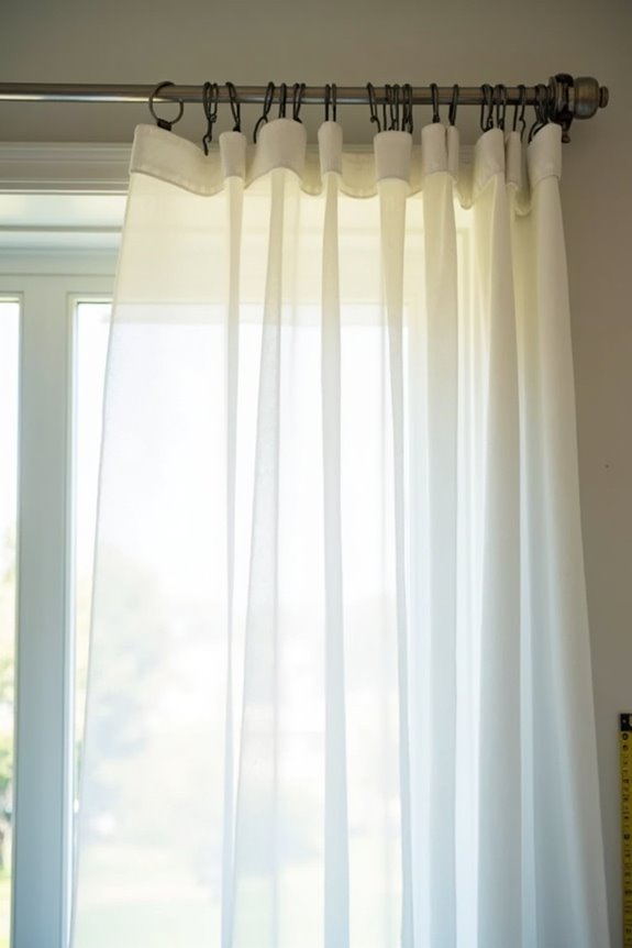 4 6 inch curtain ring spacing