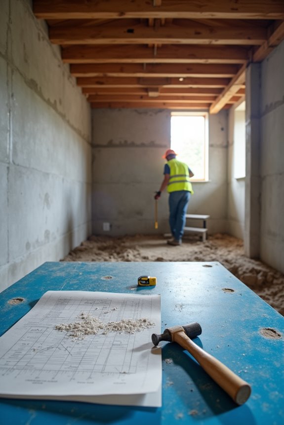 basement conversion planning support foundation waterproofing