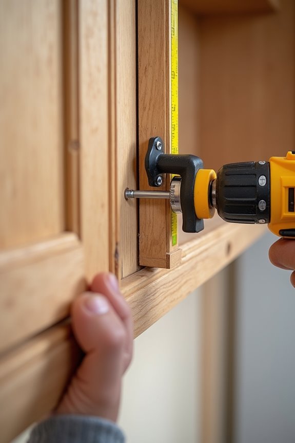 clamp and screw cabinets flush together