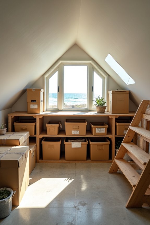 convert attic into organized storage space