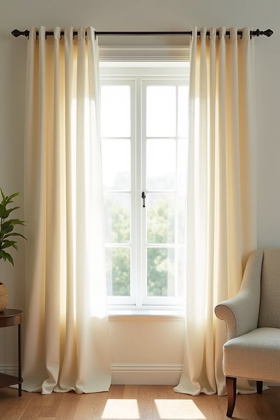 cozy rustic rod pocket curtains