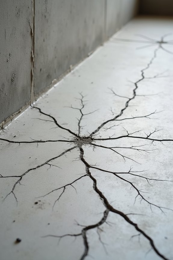 curing shrinkage causes superficial cracks