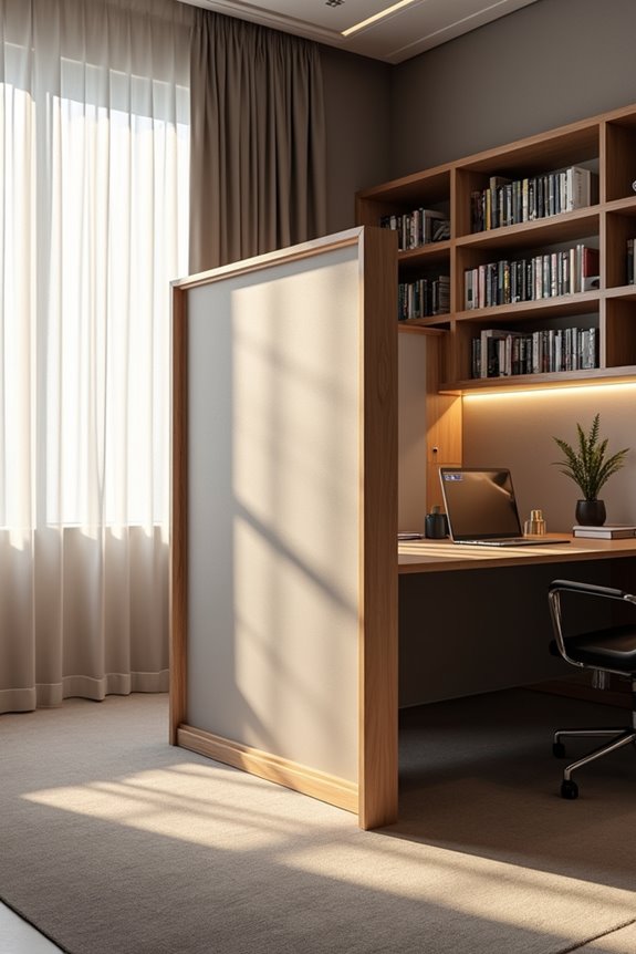 curtains screens bookshelves partitioning