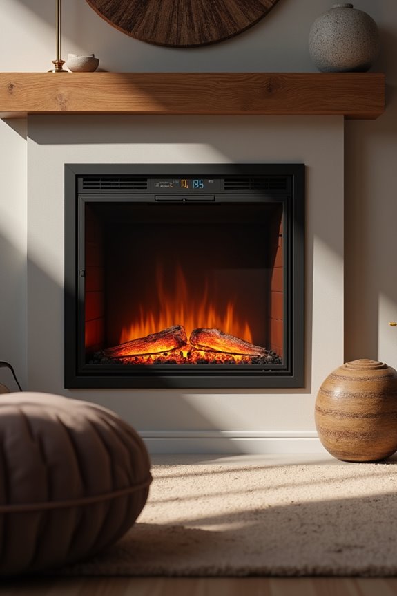 customizable heat flame thermostat control