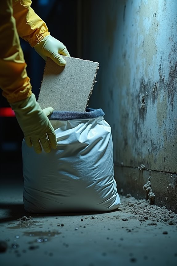 discard heavily molded porous materials securely