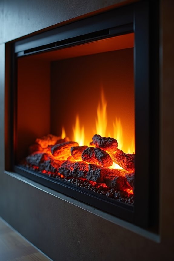 electric flame ambiance year round warmth