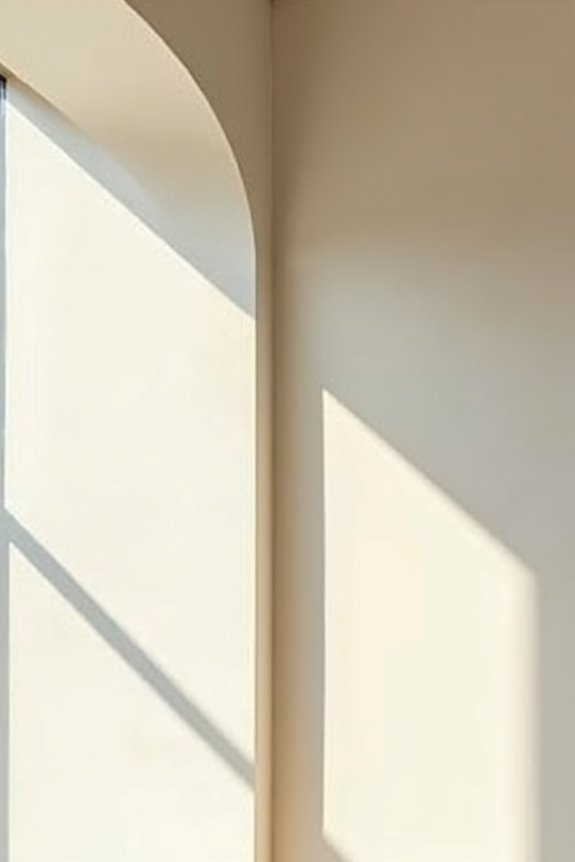 flat ceiling with low sheen walls