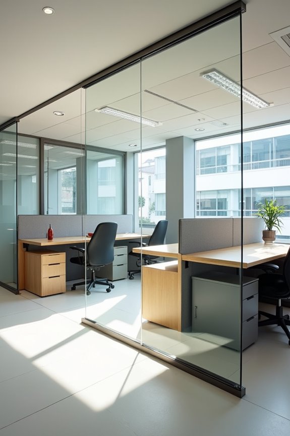 glass partitions balance openness with privacy