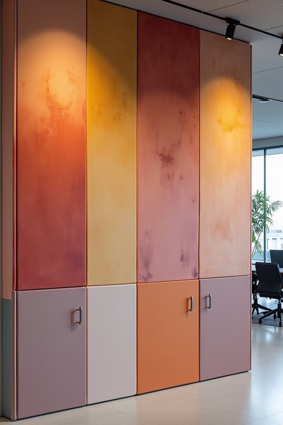 hand painted acoustic wall art panels