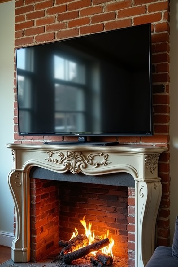 heat safe properly mounted tv above fireplace