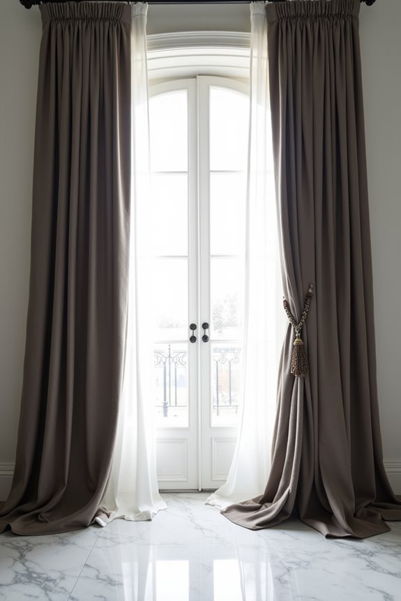 hover kiss length puddling curtains