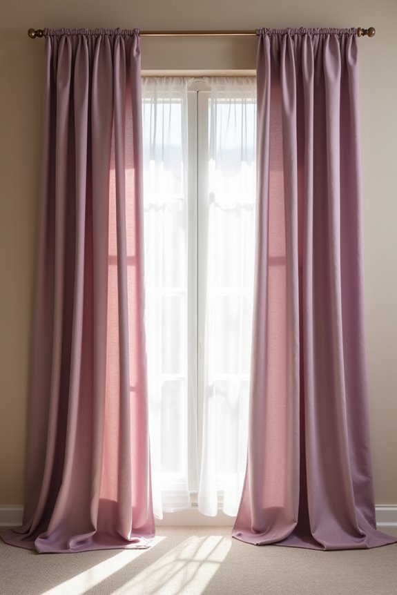 mauve floor length drapes elevate elegance