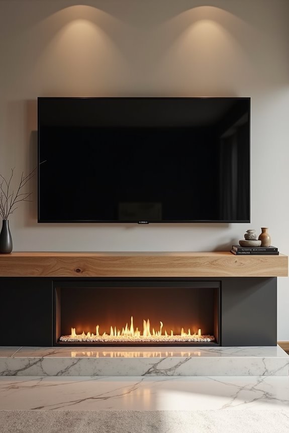 mount tv above fireplace with protection