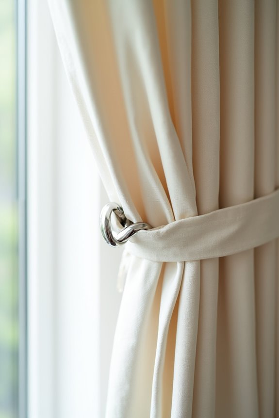 one ring per pleat edges
