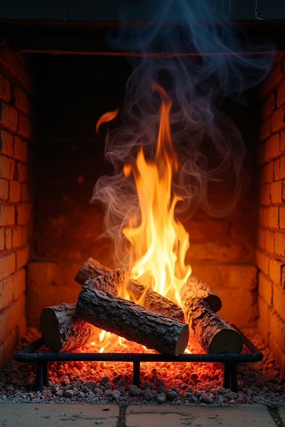 pine fire moisture heat maintenance