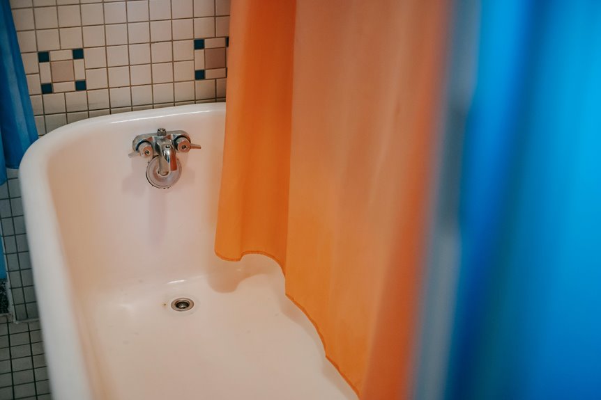 shower curtain in seven steps