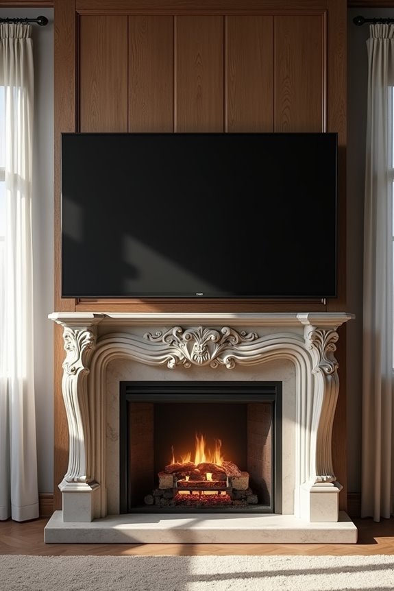 tv size proportional to mantel
