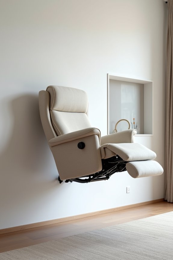wall hugger recliner saves space