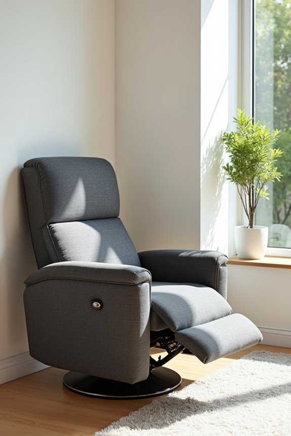 wall hugging ergonomic recliner with