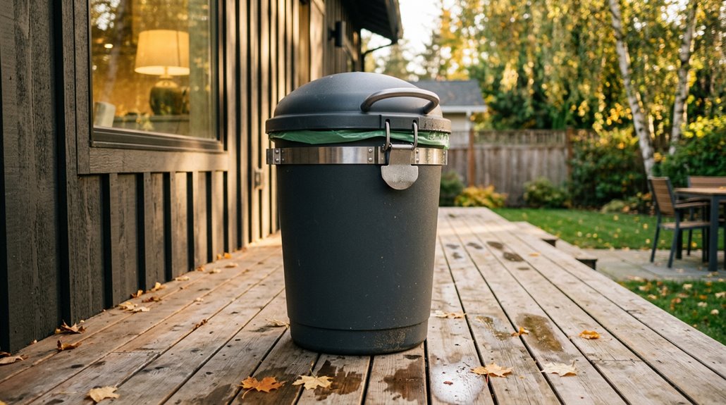 critter proof outdoor trash cans