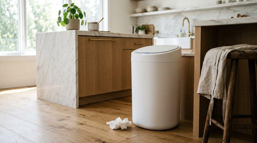 germ free touchless trash cans