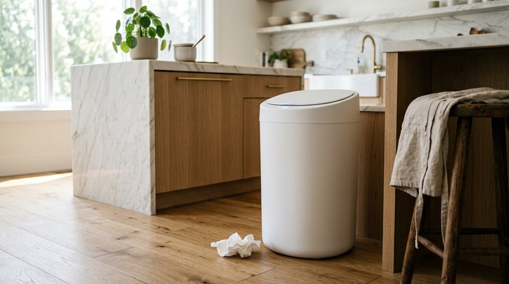 germ free touchless trash cans