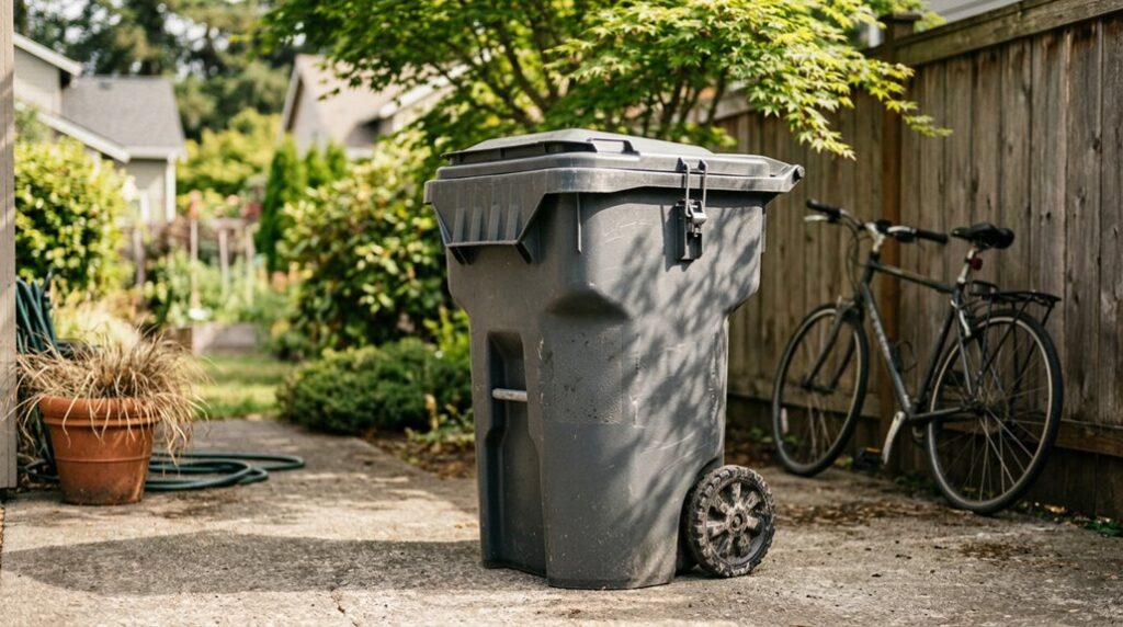 locking lid wheeled outdoor cans