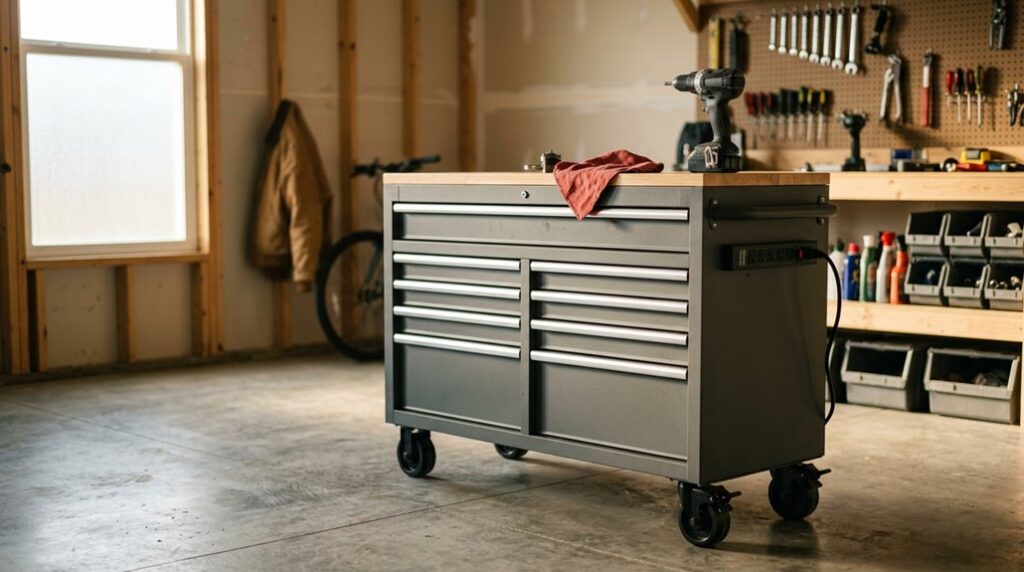 mobile tool chest workbench
