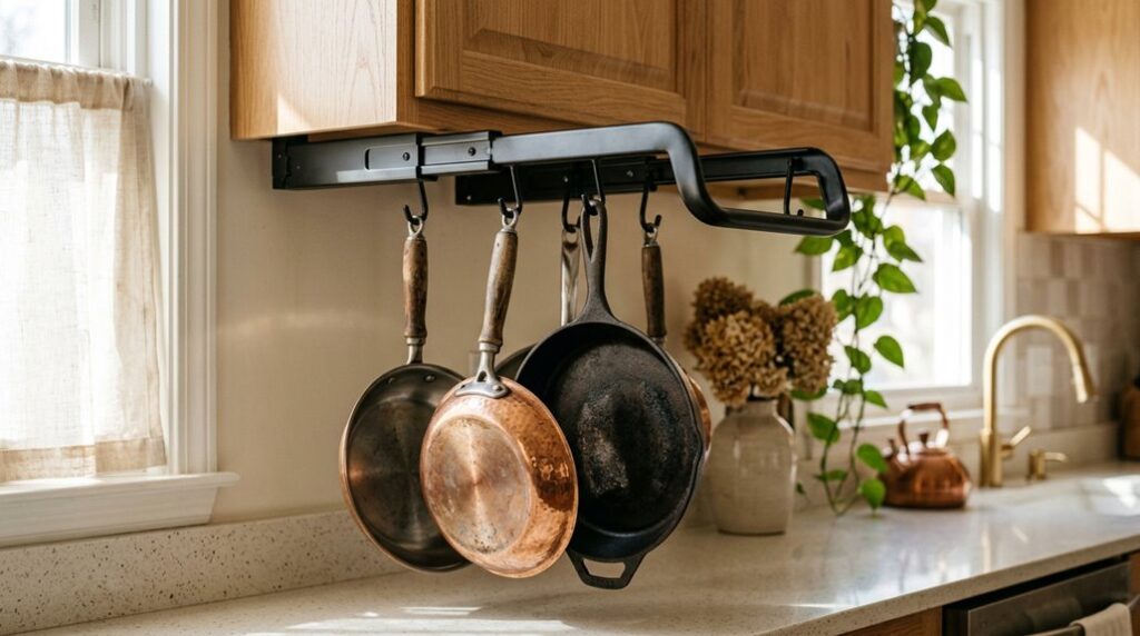 top under cabinet pot organizer